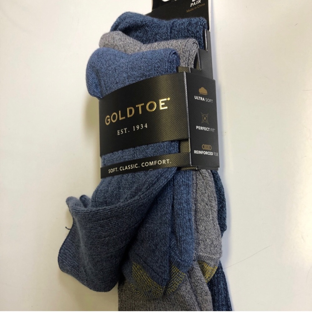 NWT 5 pairs of Gold Toe Men's Socks shoe Size 6-12.5